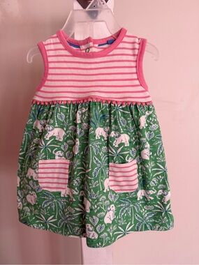 Baby Boden Jersey Safari Dress & Ruffle Butt Diaper Cover